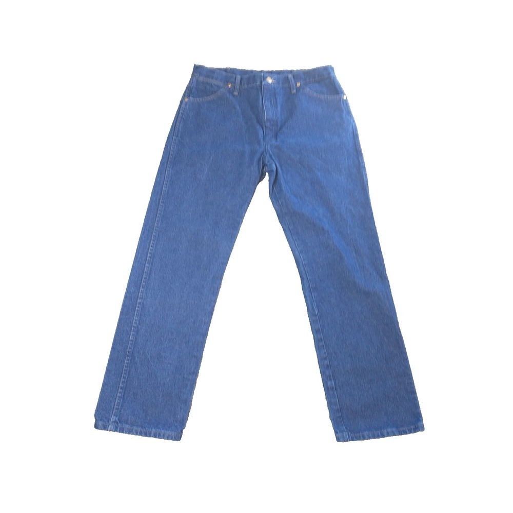 Wrangler Cowboy Cut Mens Jeans Indigo Blue Straight Leg Denim Pants 34x31